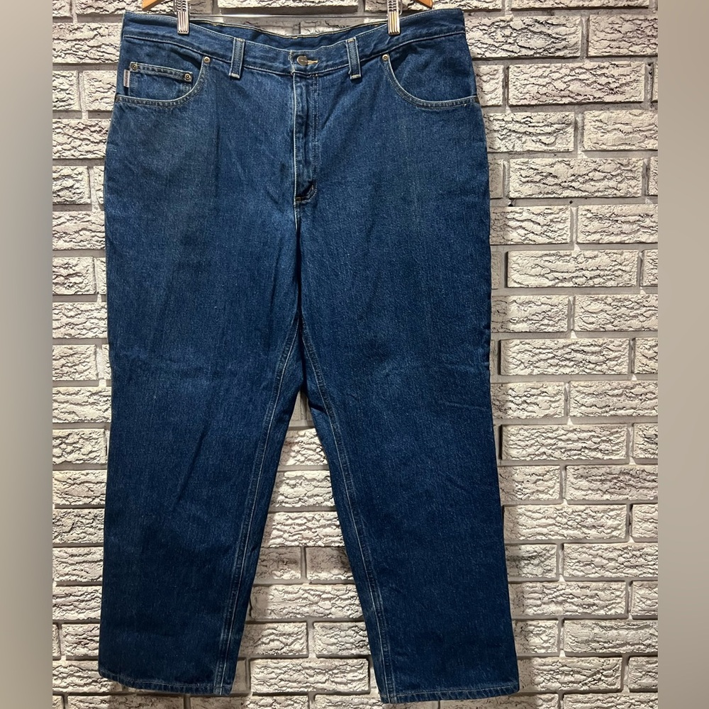 Carhartt Men's Dark Blue Relaxed Fit Jeans